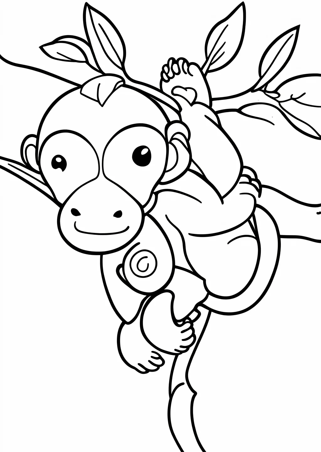 Affe Ausmalbild