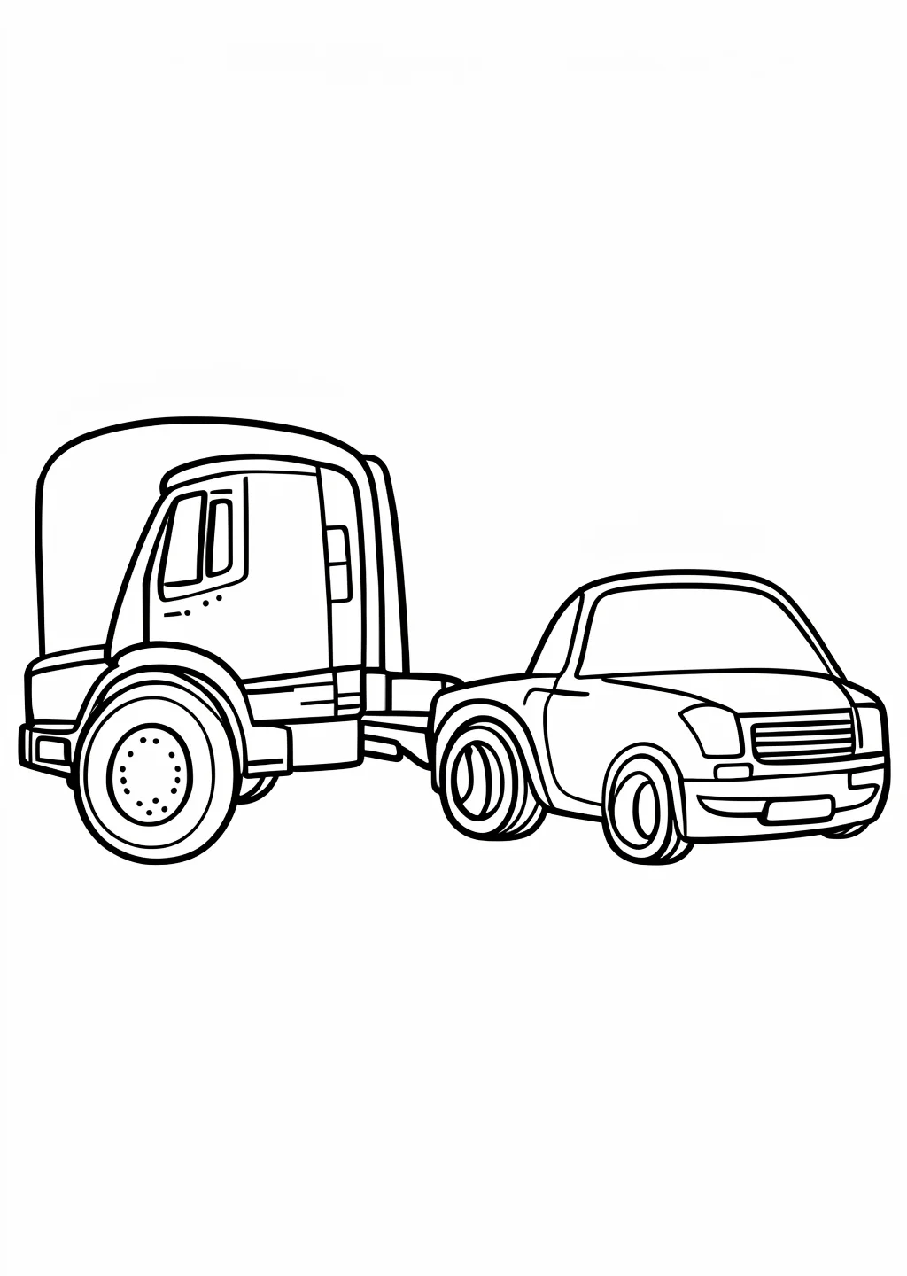 Abschleppwagen Ausmalbild