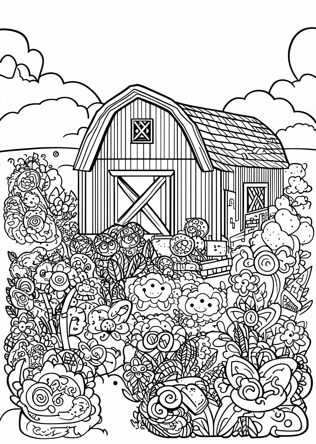 Bauernhof Ausmalbild