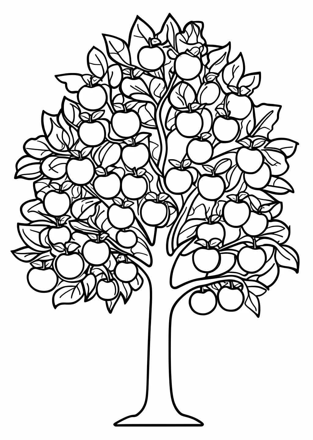 Apfelbaum Ausmalbild
