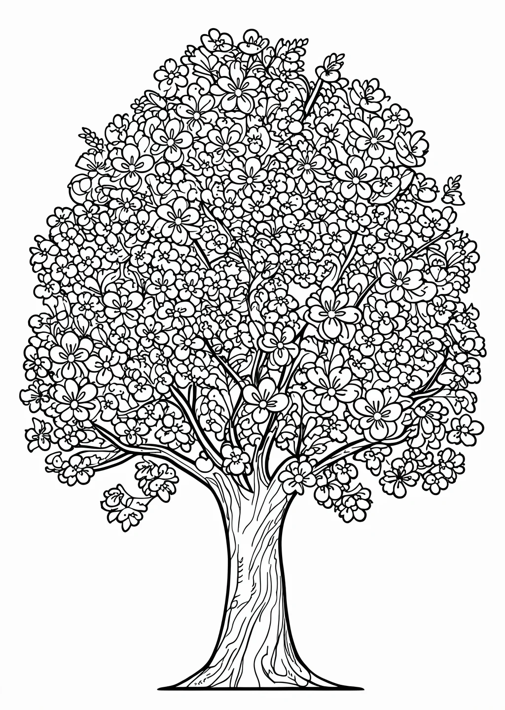 Kirschbaum Ausmalbild – Ausmalbild Vorlage