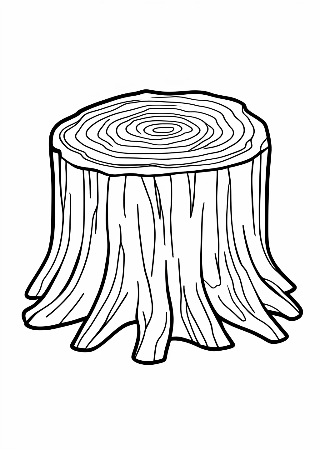 Baumstumpf Ausmalbild – Ausmalbild Vorlage