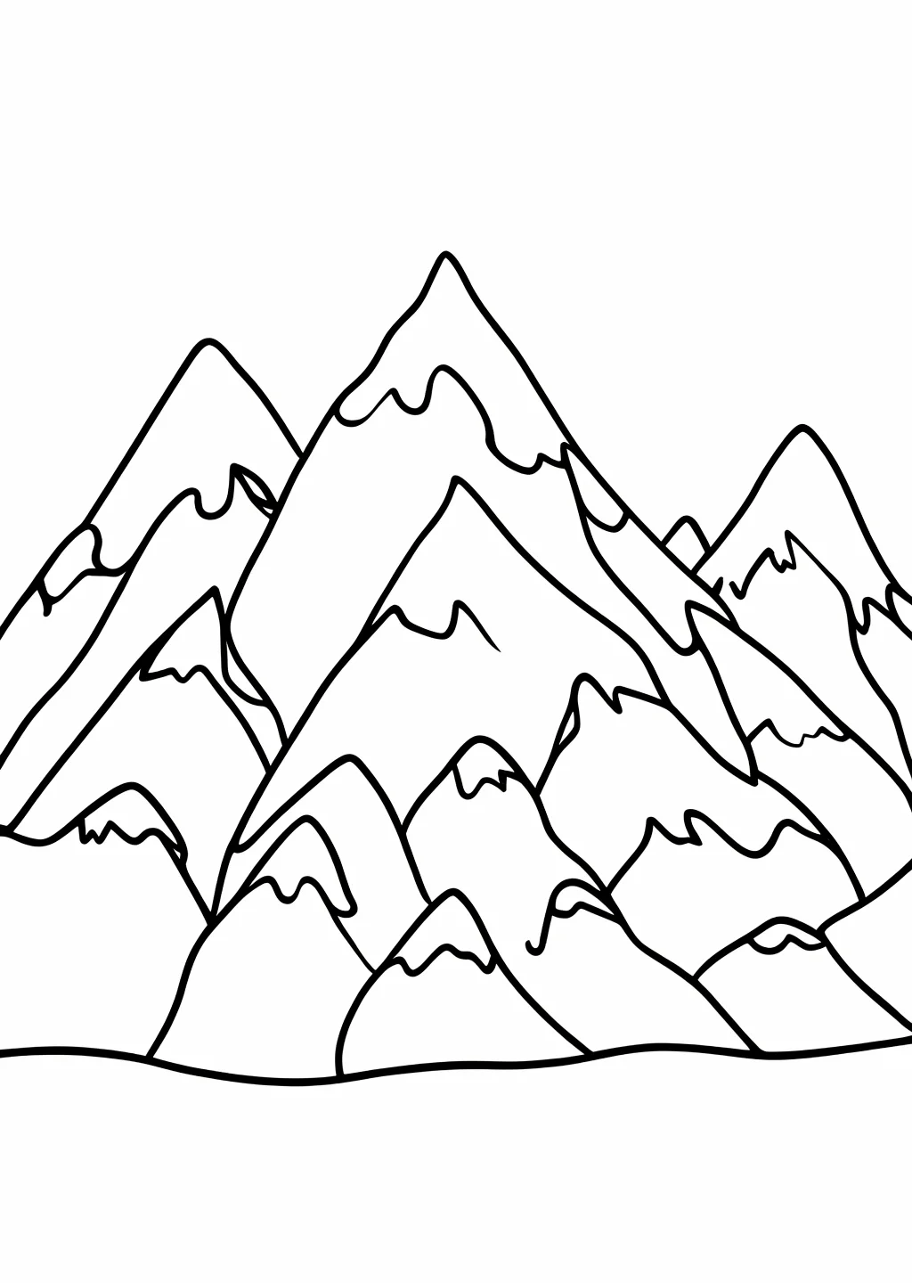 Berge Ausmalbild – Ausmalbild Vorlage