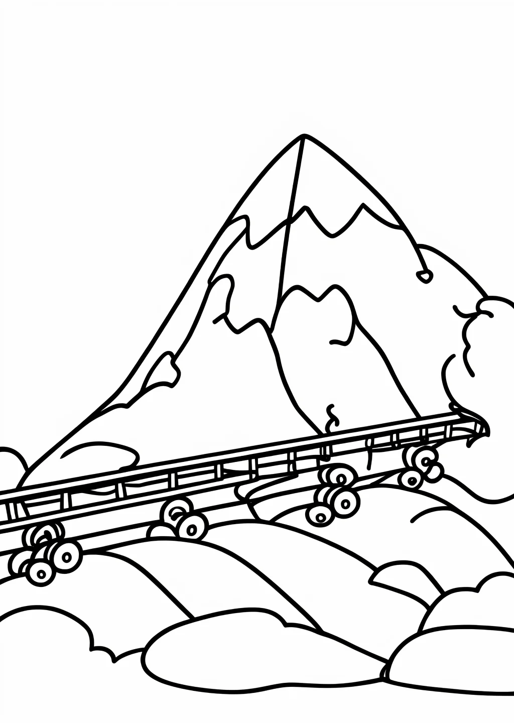 Bergbahn Ausmalbild – Ausmalbild Vorlage