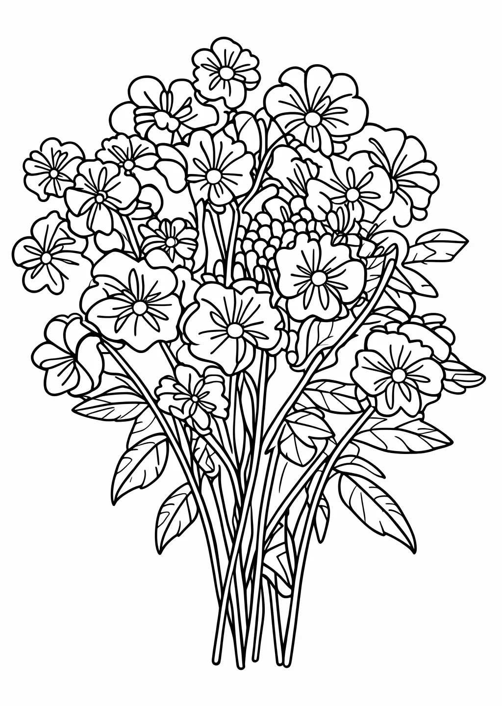 Blumen Ausmalbild