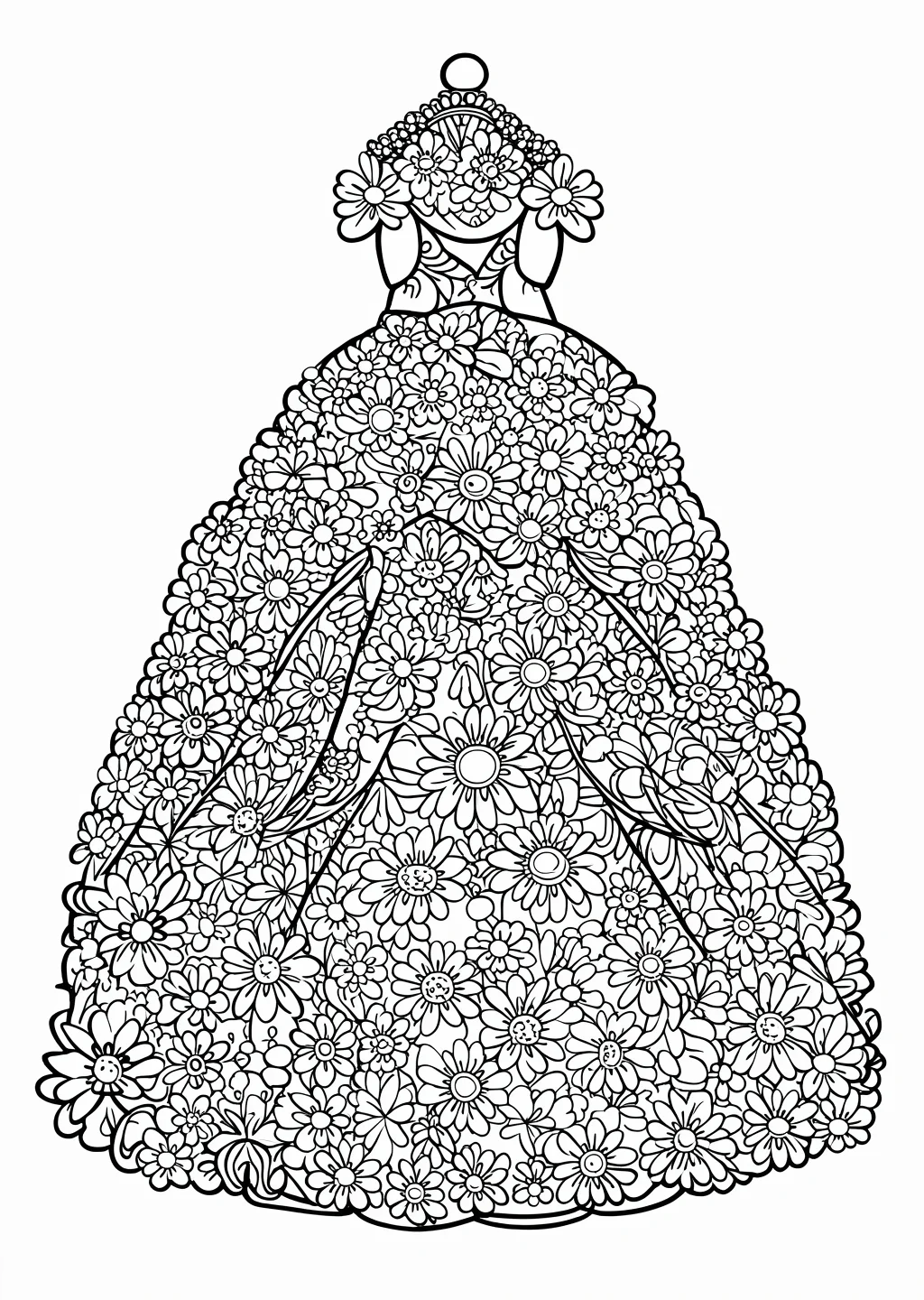 Blumenprinzessin Ausmalbild