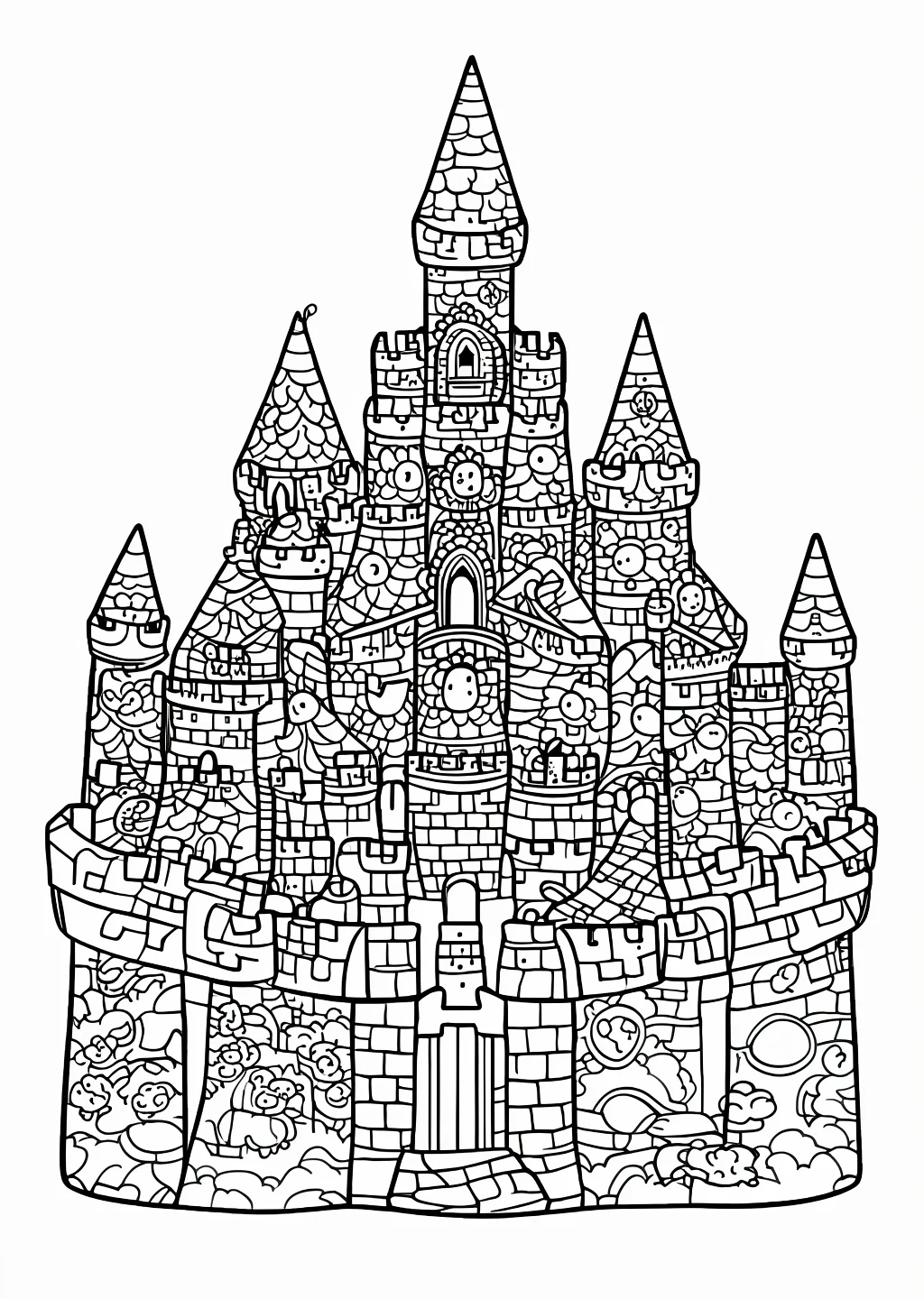 Ritterburg Ausmalbild