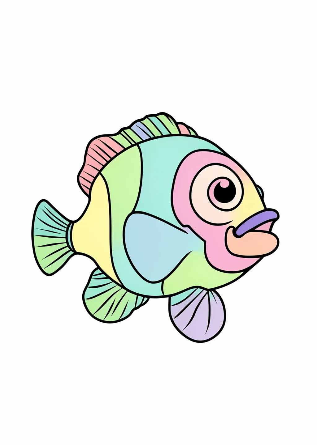 Clownfisch Ausmalbild – farbiges Beispiel