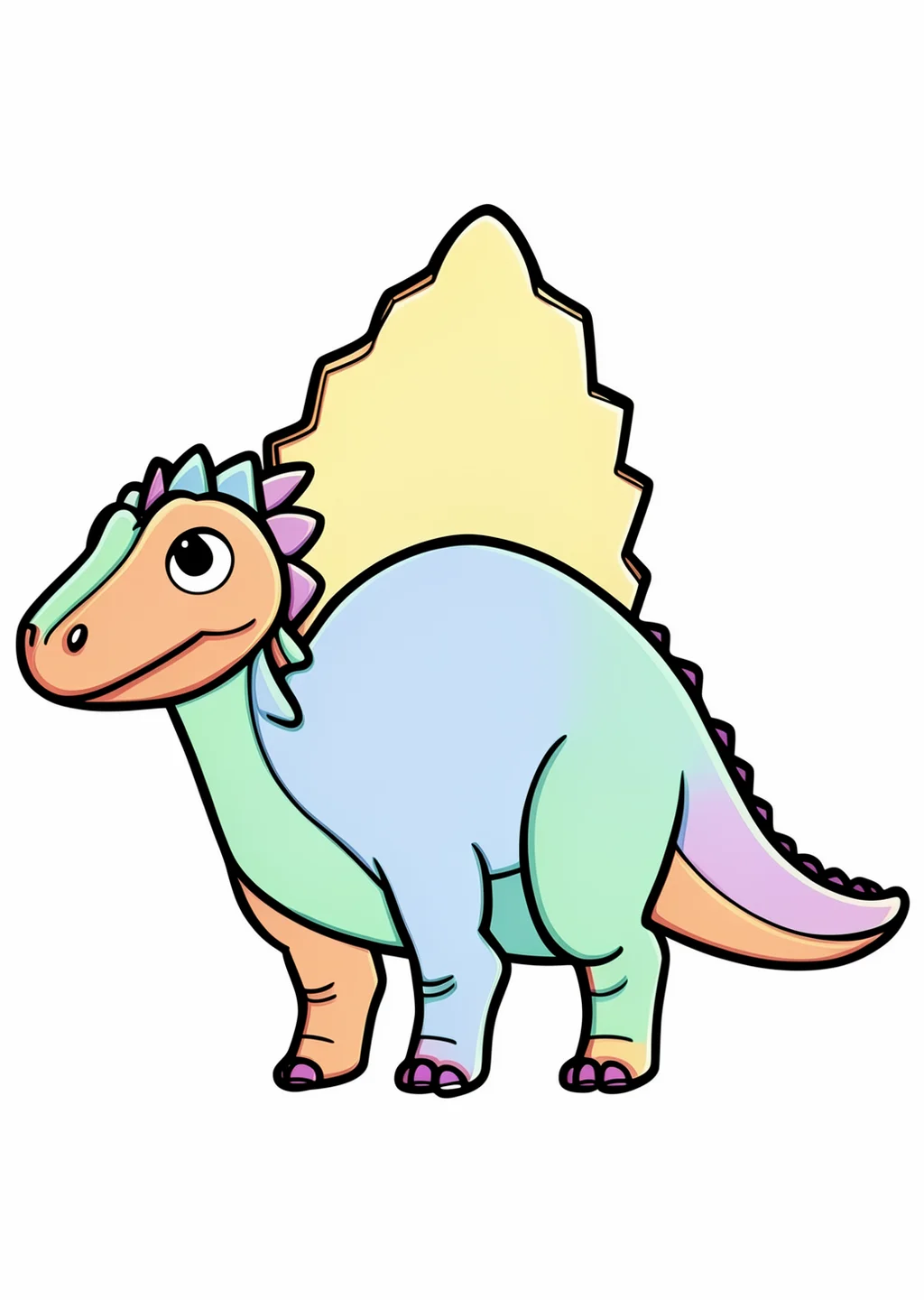 Spinosaurus Ausmalbild – farbiges Beispiel
