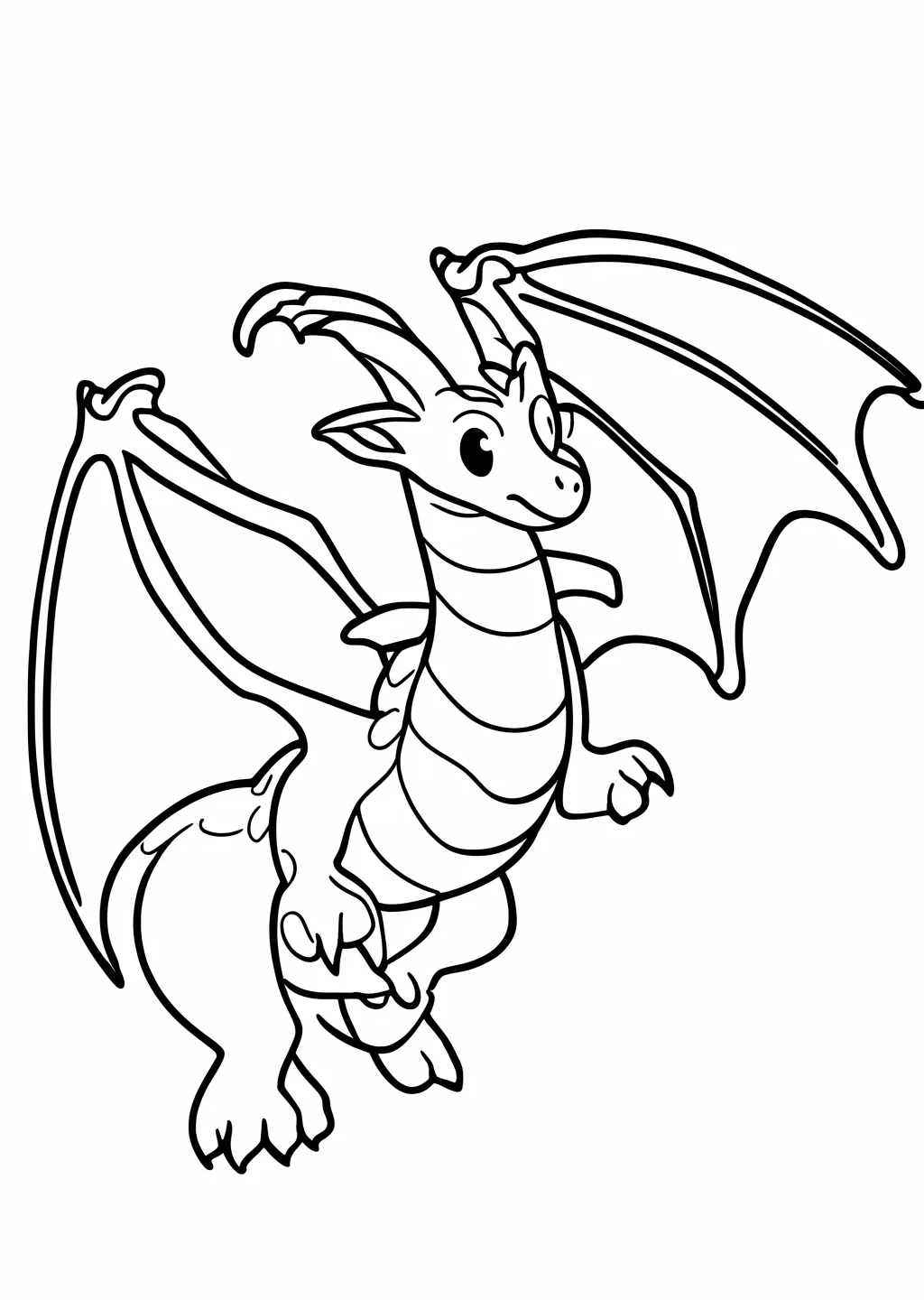 Fliegender Drache Ausmalbild – Ausmalbild Vorlage