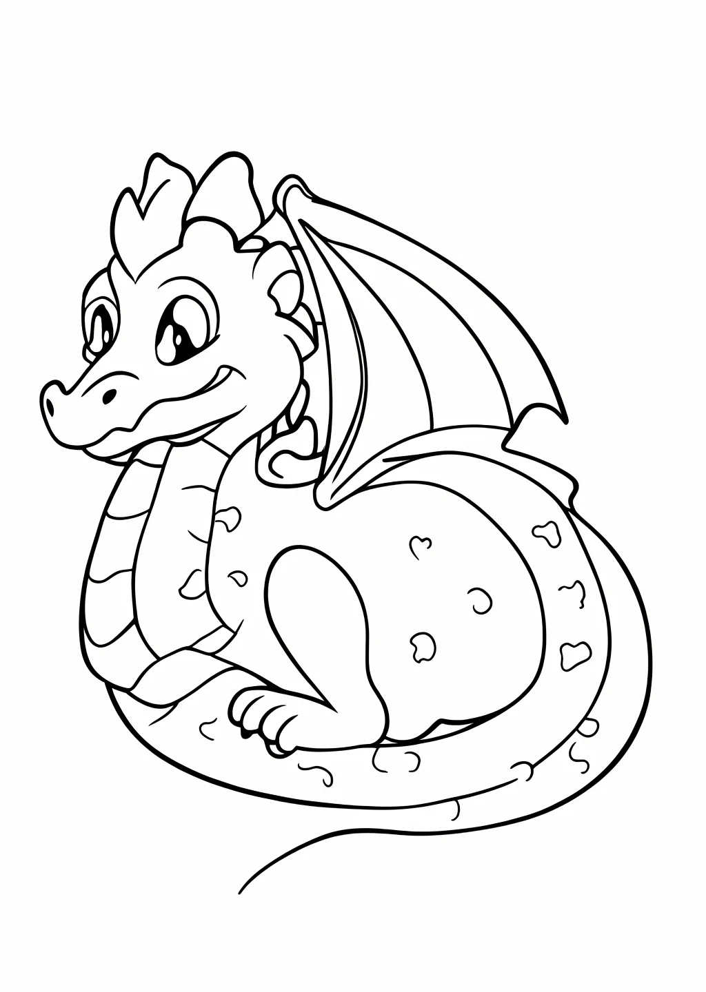 Schlafender Drache Ausmalbild – Ausmalbild Vorlage