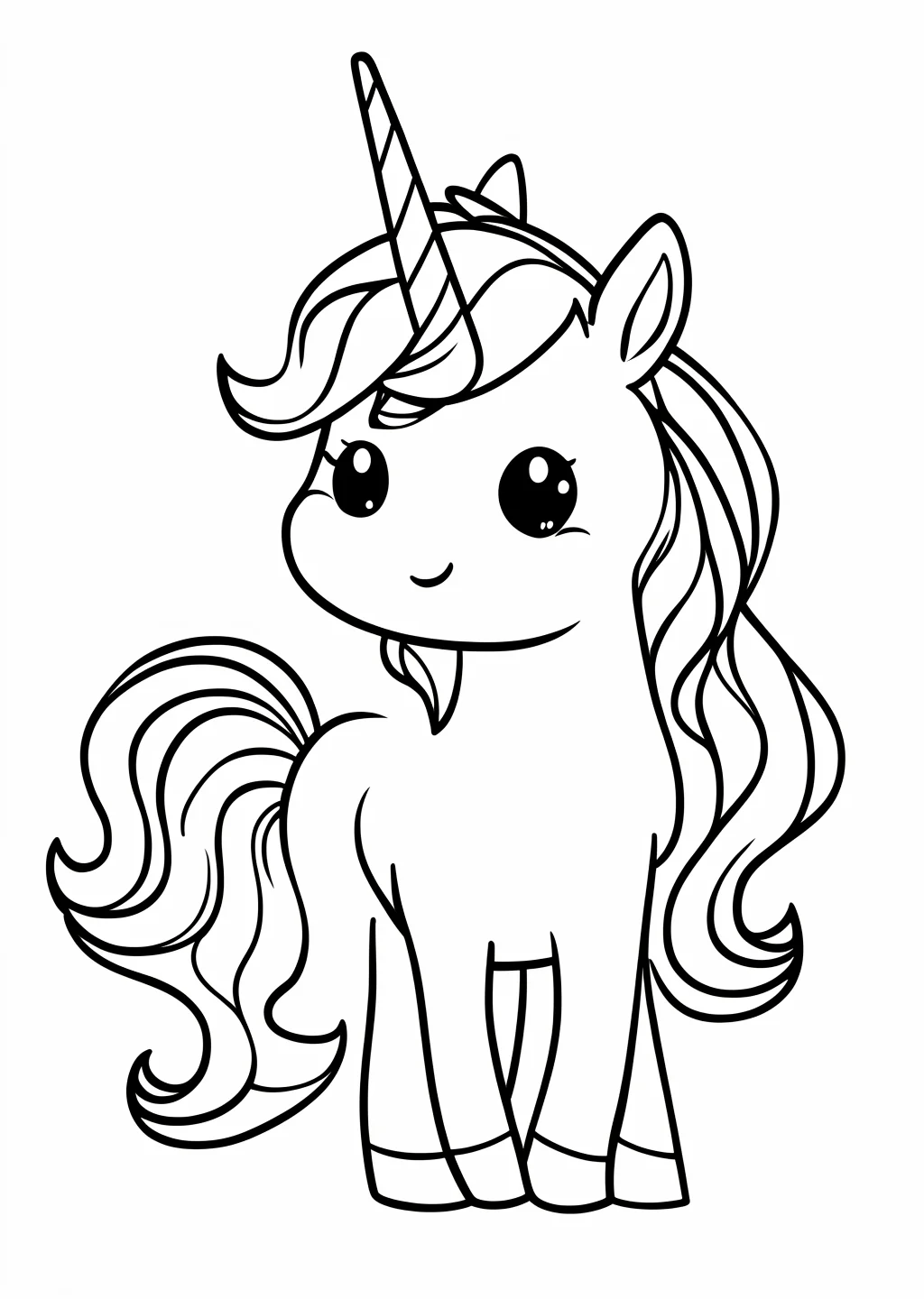 Einhorn-Baby Ausmalbild