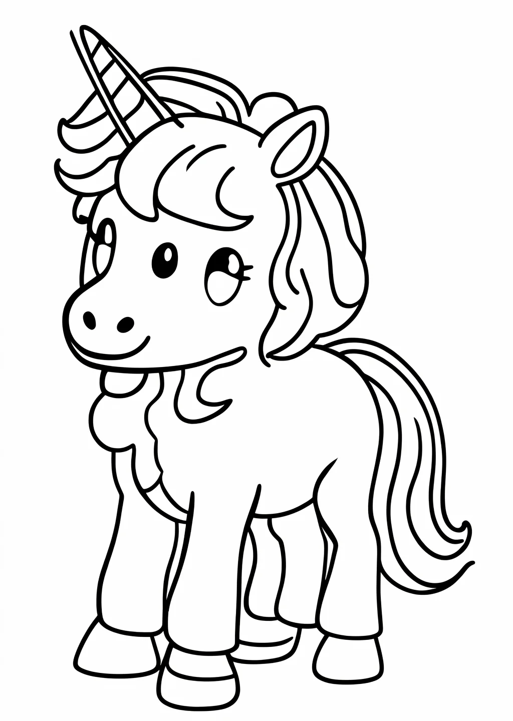 Einhorn-Fohlen Ausmalbild – Ausmalbild Vorlage