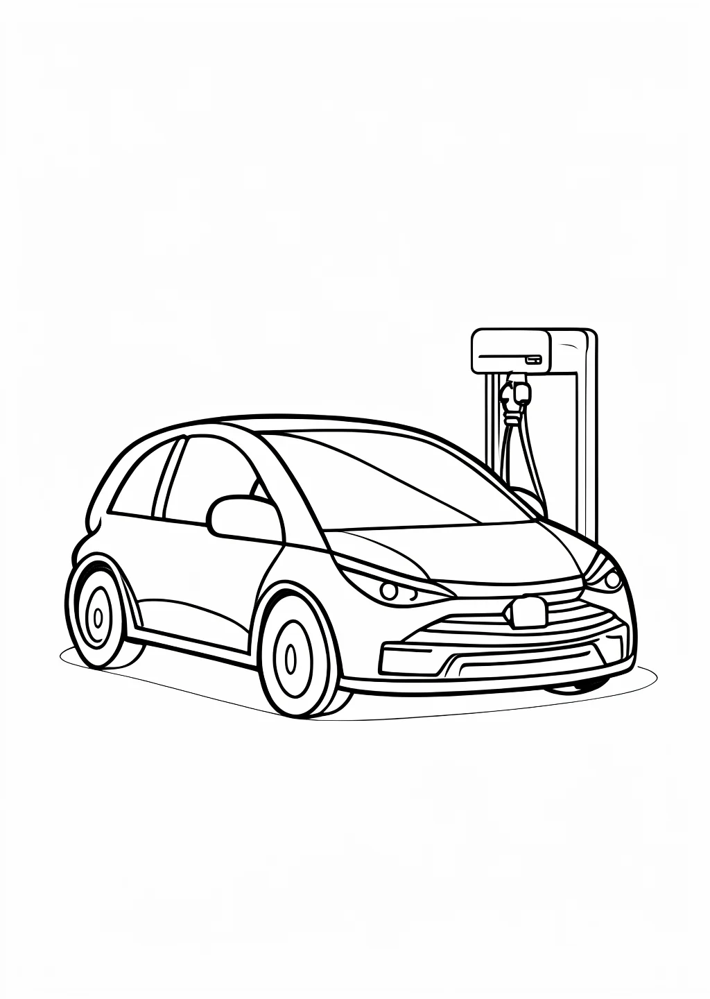Elektroauto Ausmalbild – Ausmalbild Vorlage