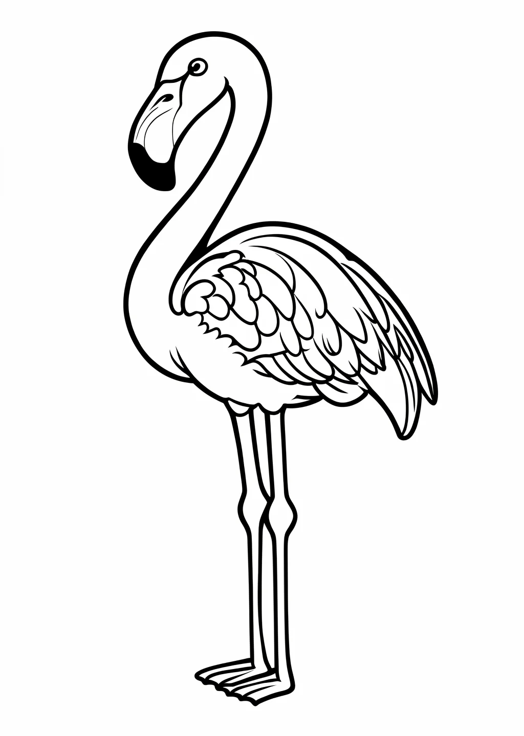Flamingo Ausmalbild – Ausmalbild Vorlage