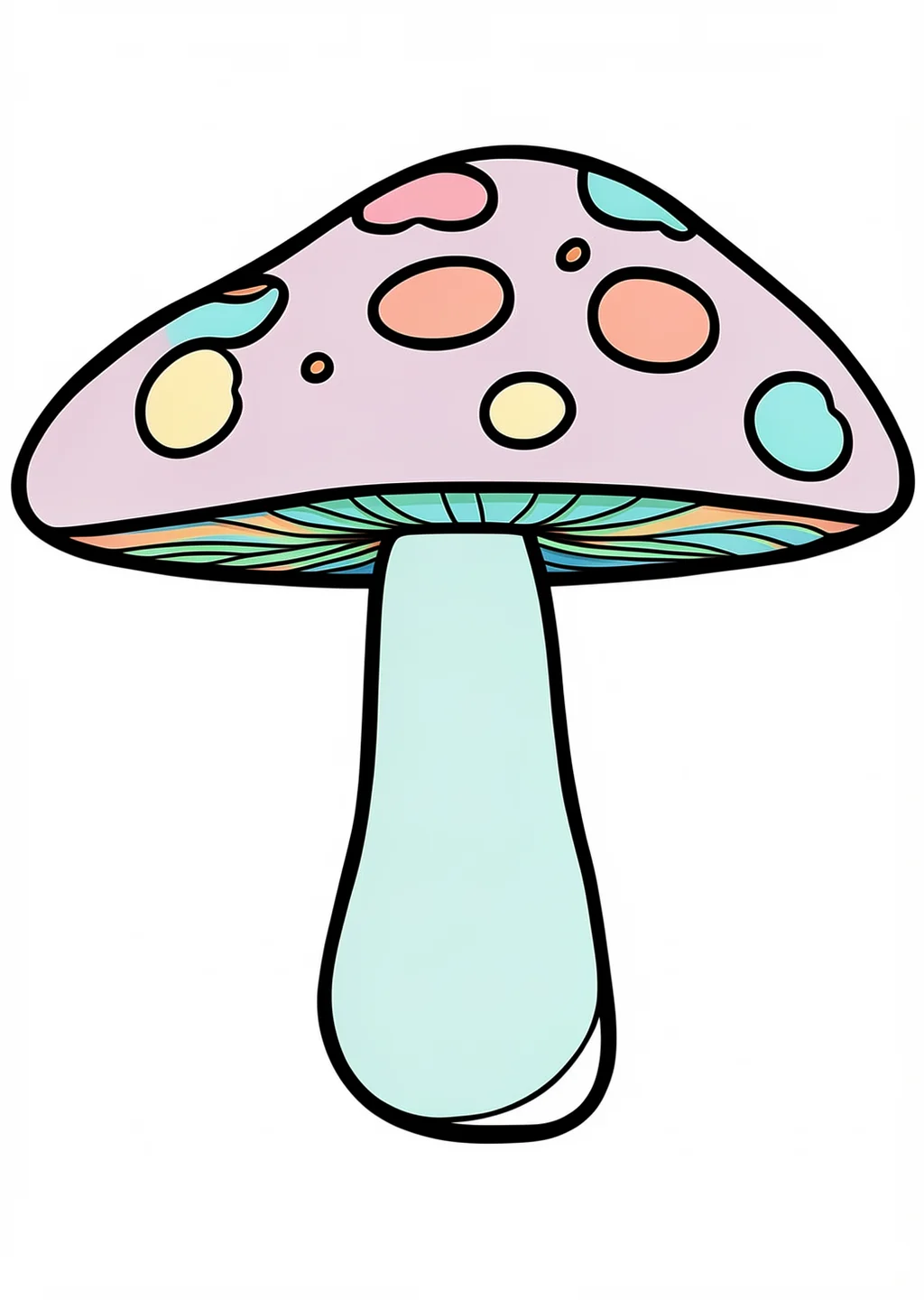 Fliegenpilz Ausmalbild – farbiges Beispiel