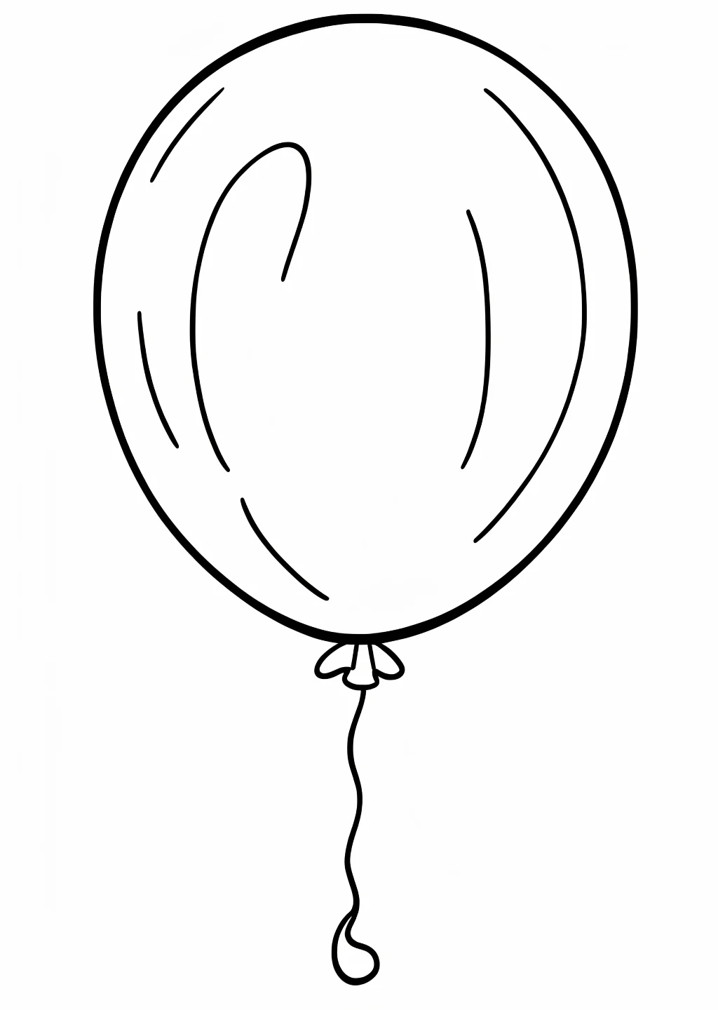 Geburtstagsballon Ausmalbild – Ausmalbild Vorlage