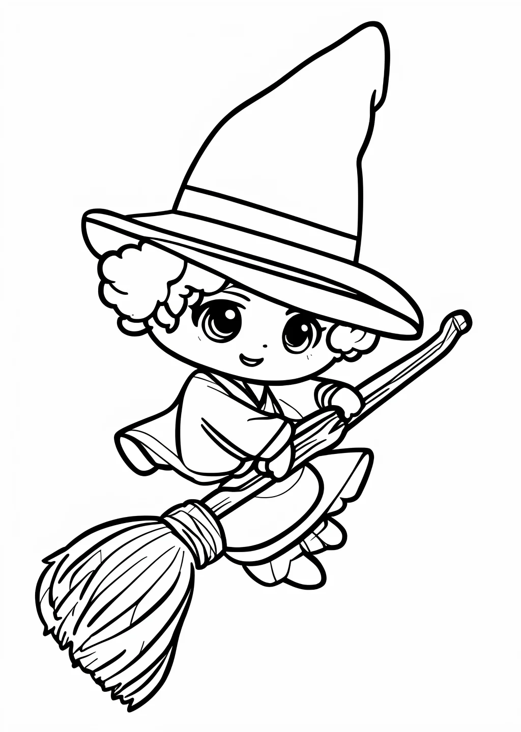 Halloween Hexe Ausmalbild