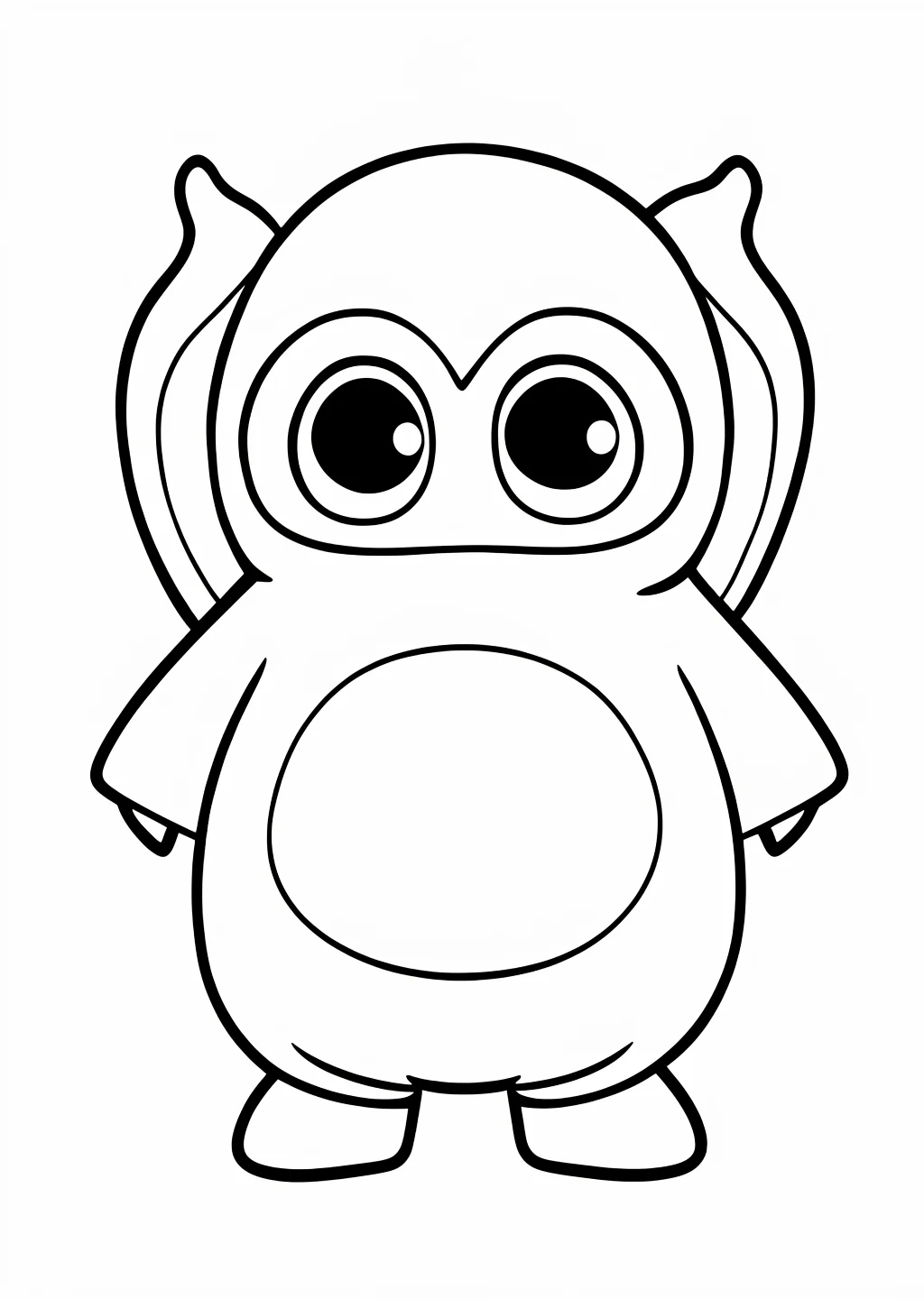 Halloween-Monster Ausmalbild – Ausmalbild Vorlage