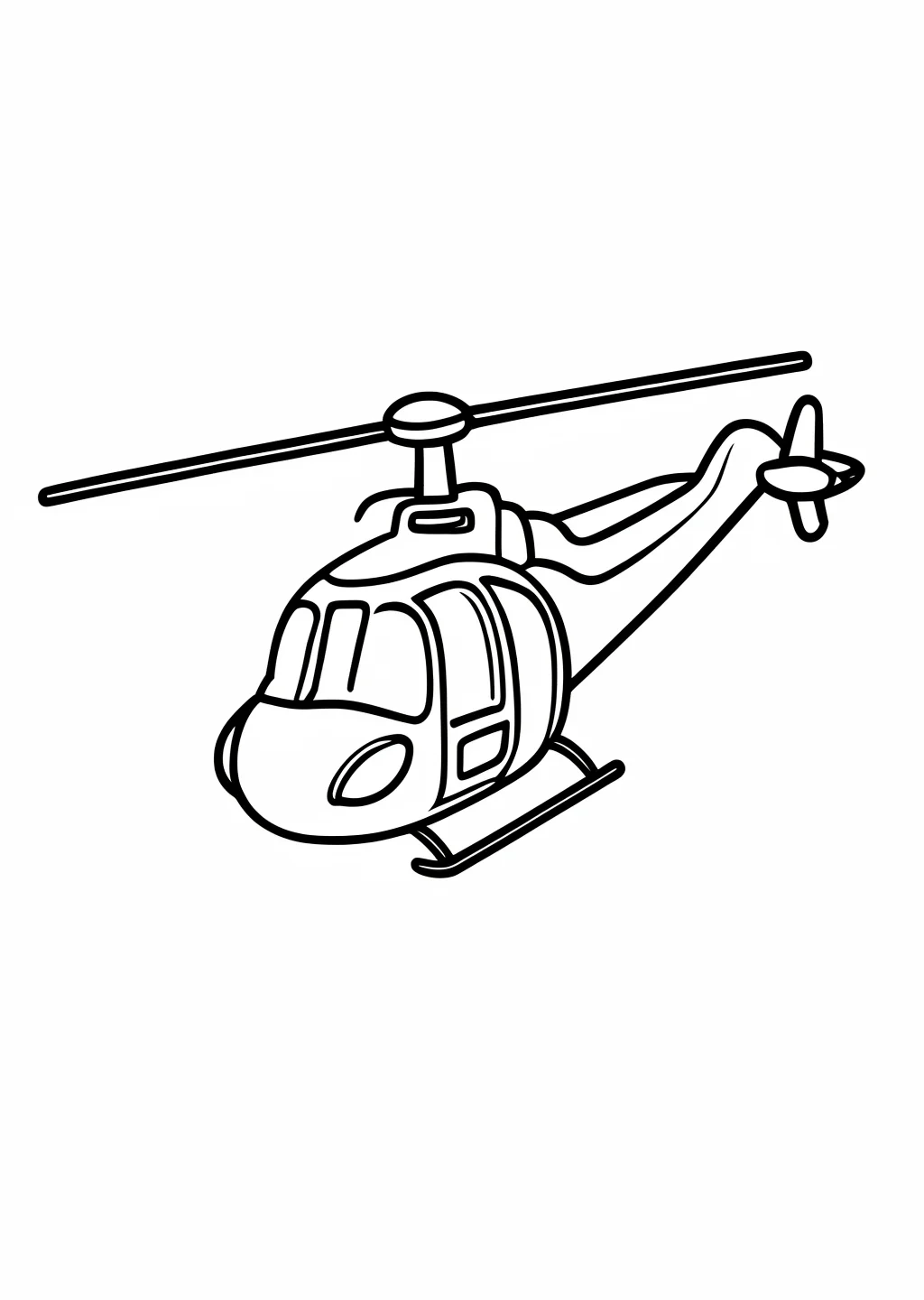 Hubschrauber Ausmalbild