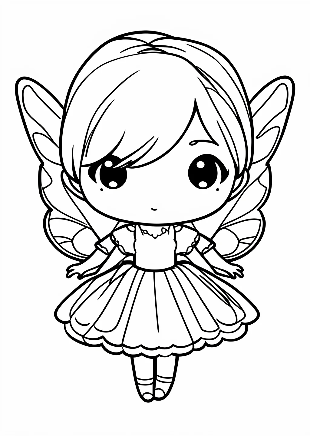 Kawaii Fee Ausmalbild – Ausmalbild Vorlage