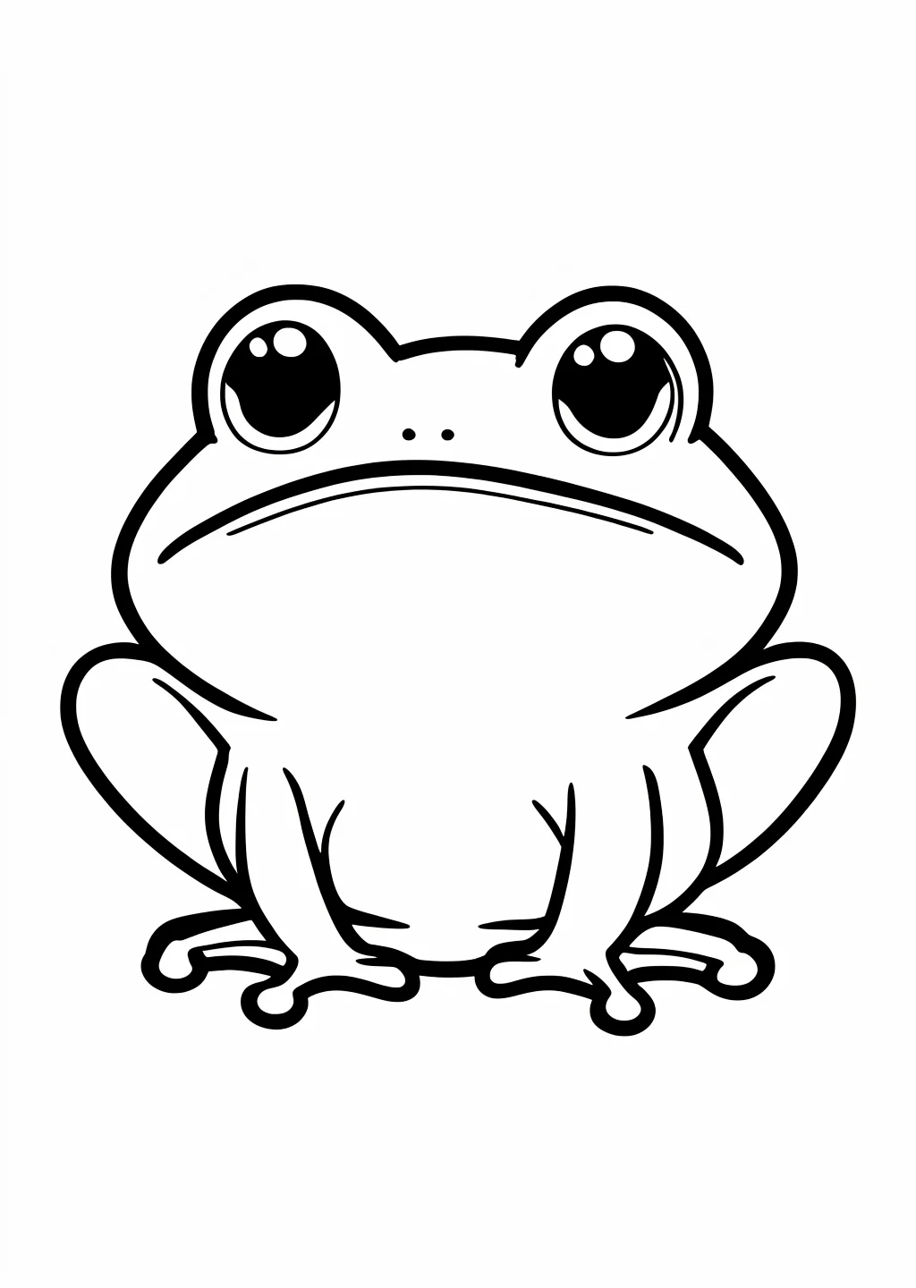 Kawaii Frosch Ausmalbild – Ausmalbild Vorlage