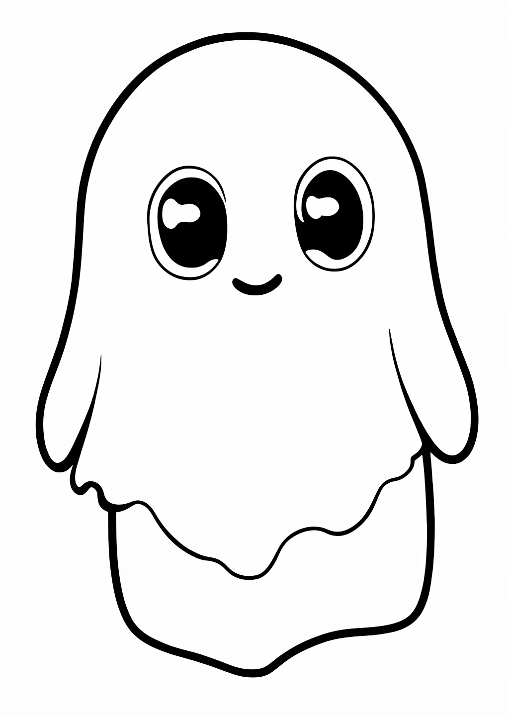 Kawaii Geist Ausmalbild – Ausmalbild Vorlage