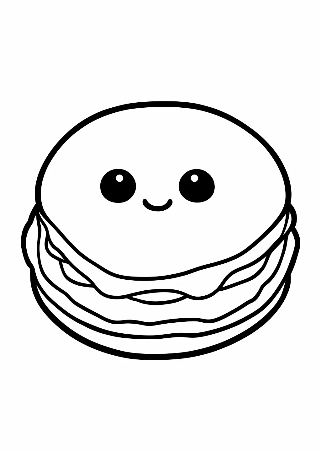 Kawaii Keks Ausmalbild – Ausmalbild Vorlage