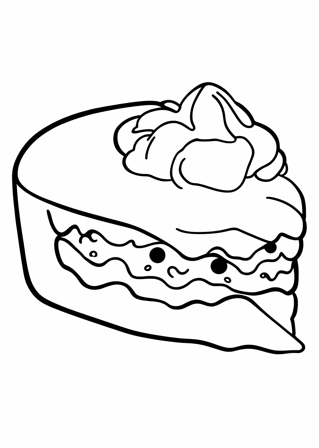 Kawaii Kuchen Ausmalbild – Ausmalbild Vorlage