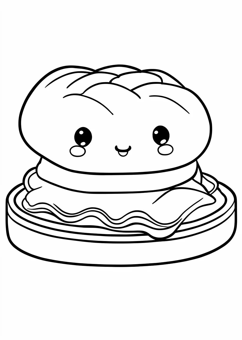 Kawaii Sushi Ausmalbild – Ausmalbild Vorlage