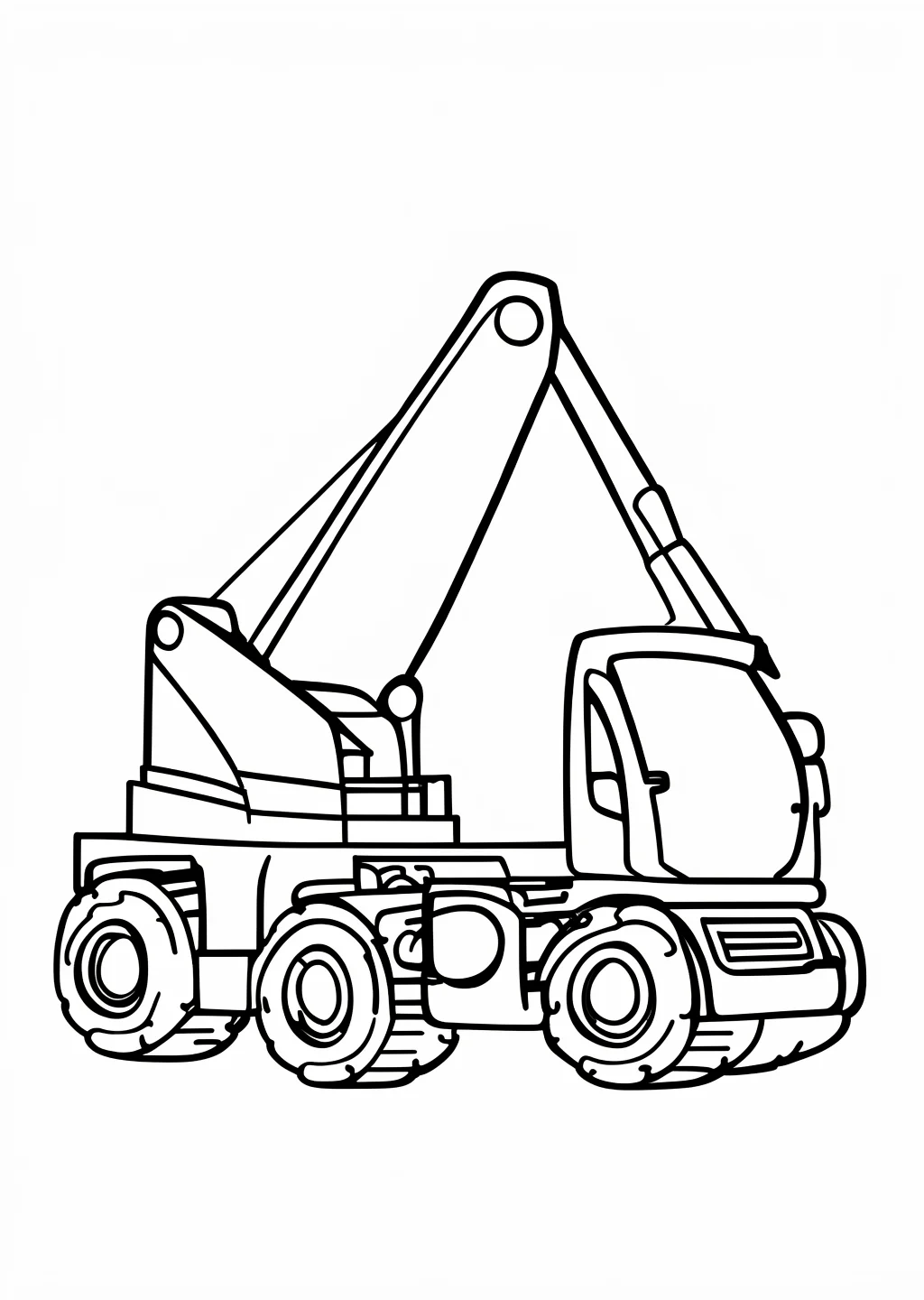 Kranwagen Ausmalbild