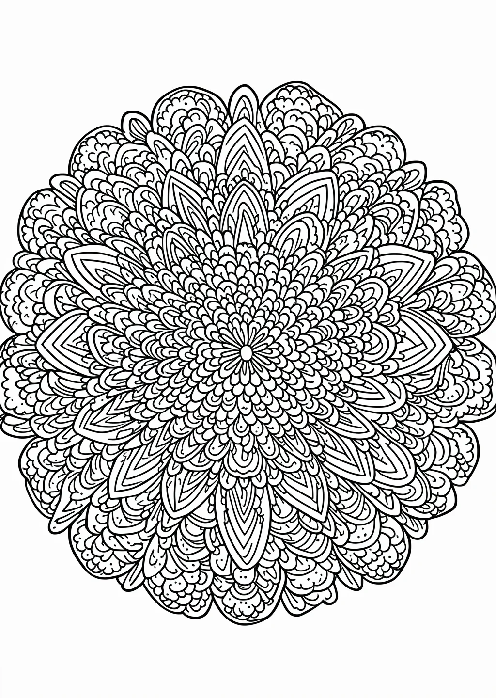 Blumen-Mandala Ausmalbild