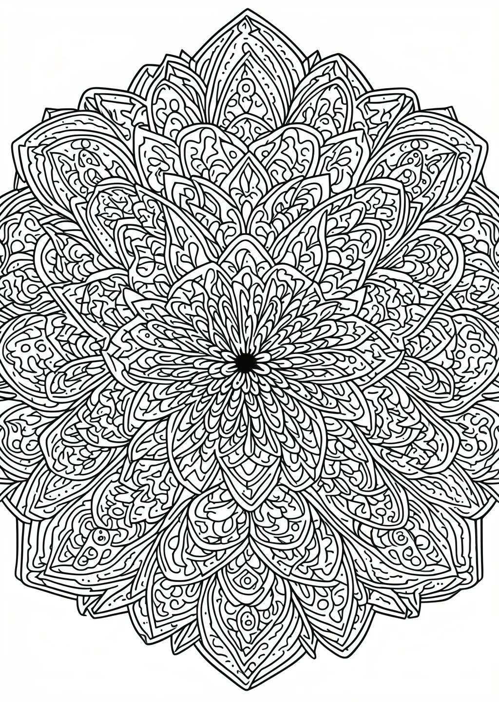 Blume des Lebens Mandala Ausmalbild
