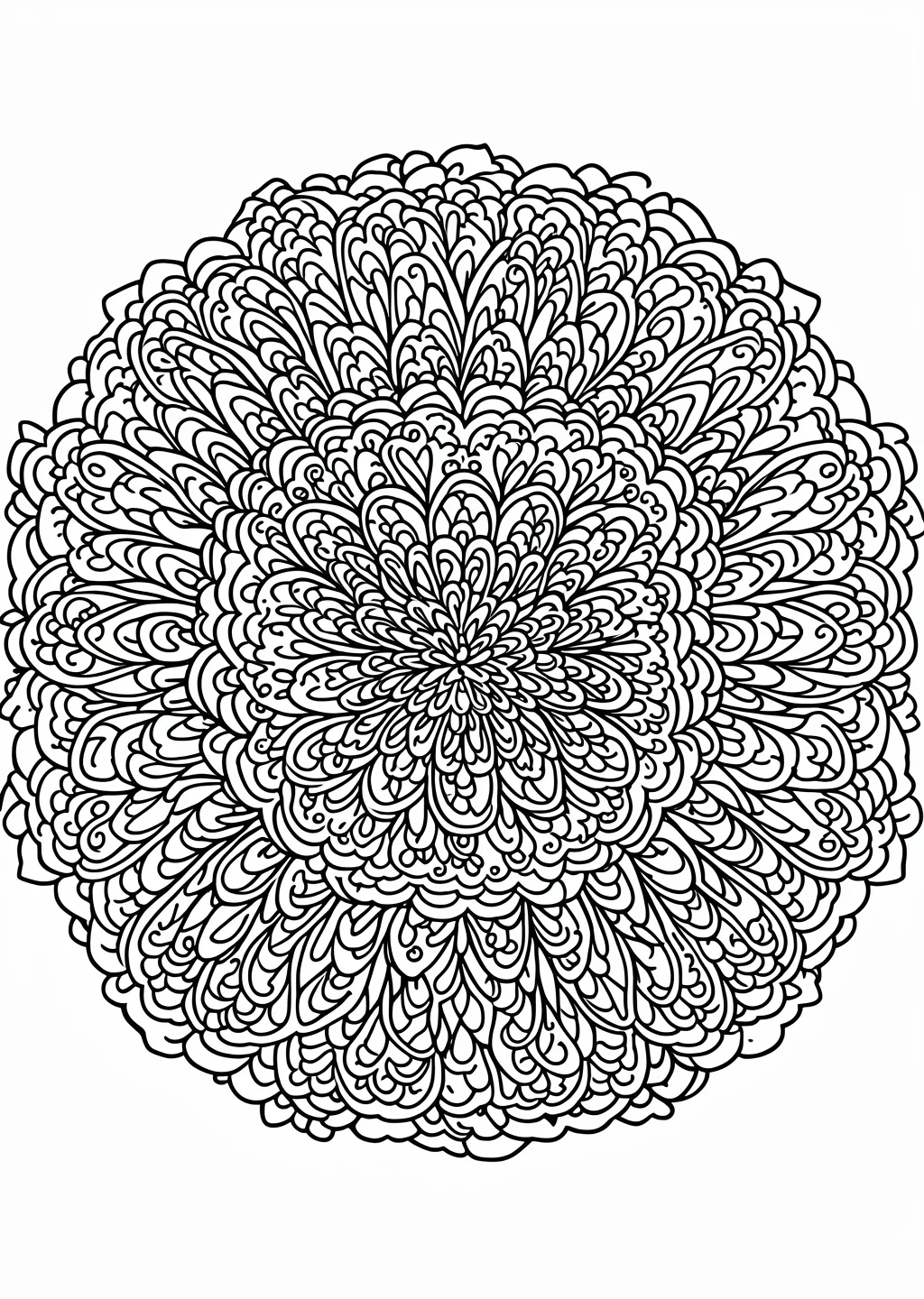 Blumen-Mandala Ausmalbild