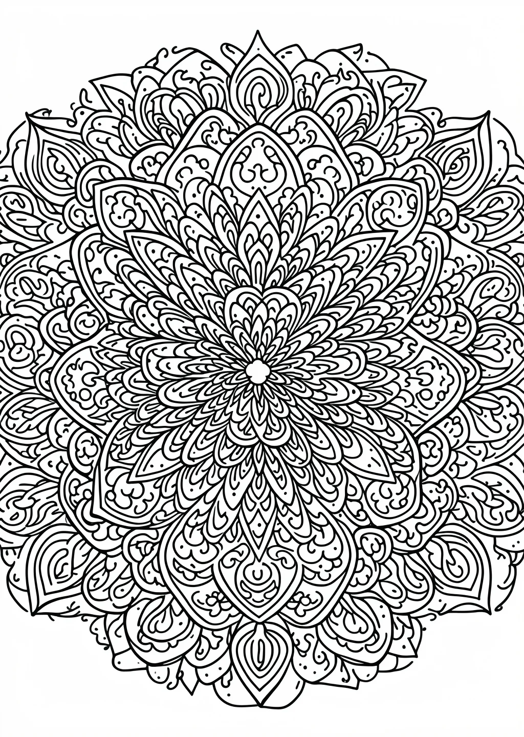 Halloween-Mandala Ausmalbild – Ausmalbild Vorlage