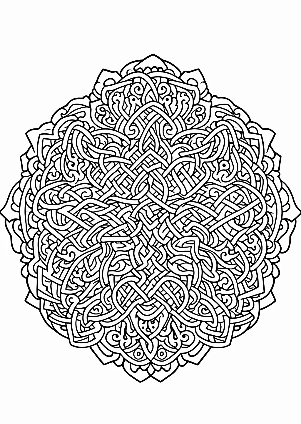 Keltisches Mandala Ausmalbild – Ausmalbild Vorlage