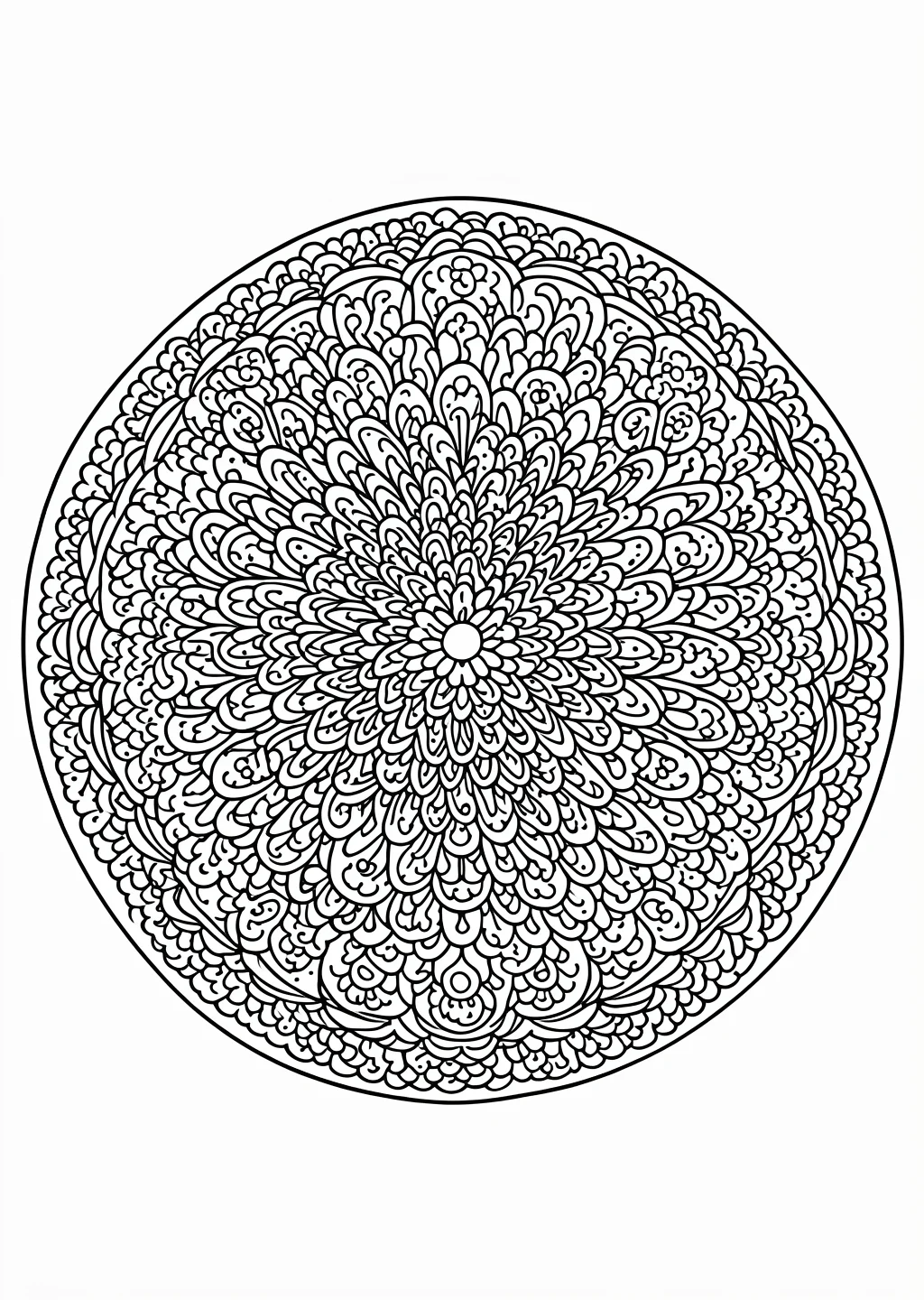 Kreis-Mandala Ausmalbild – Ausmalbild Vorlage