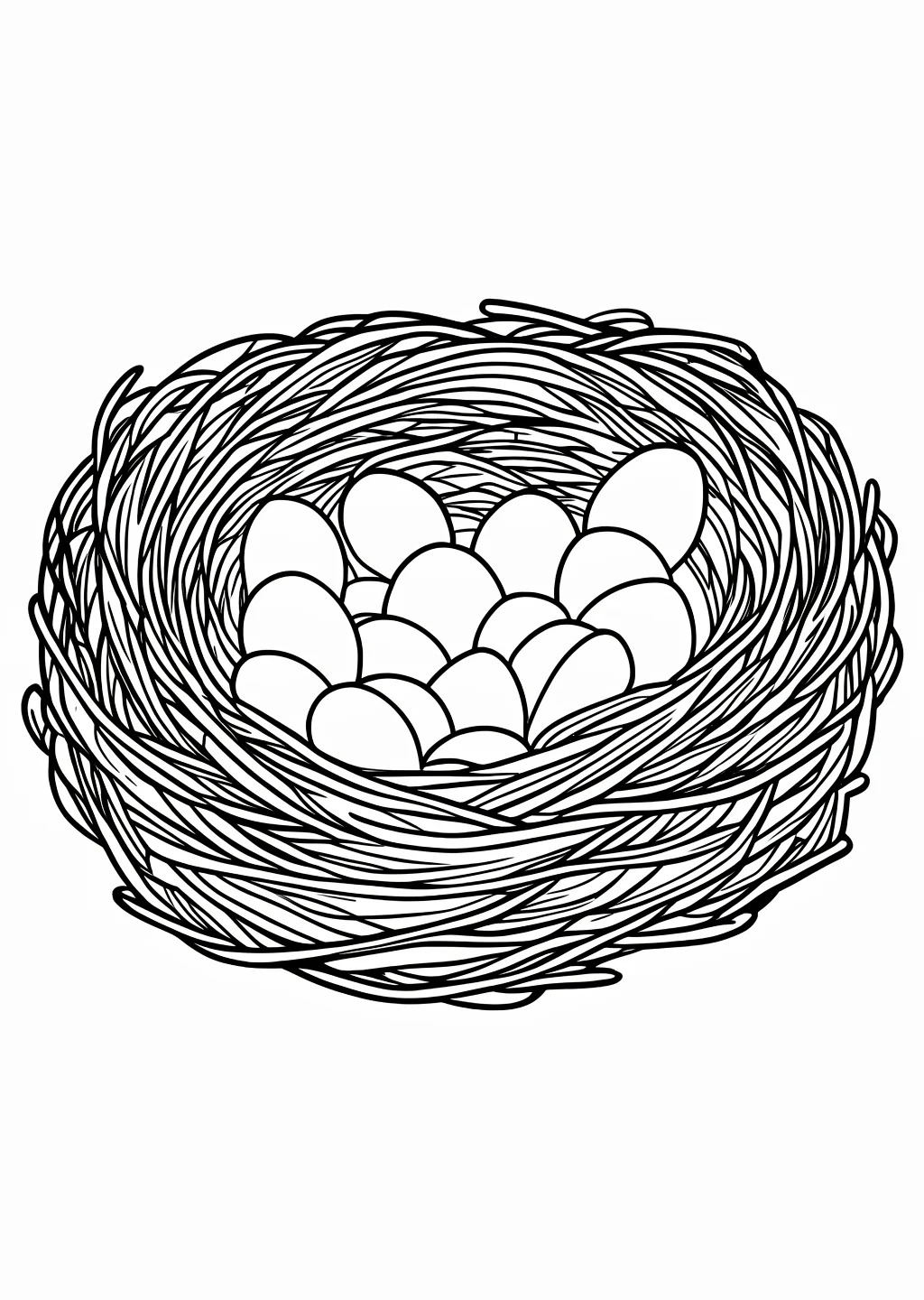 Osternest Ausmalbild – Ausmalbild Vorlage