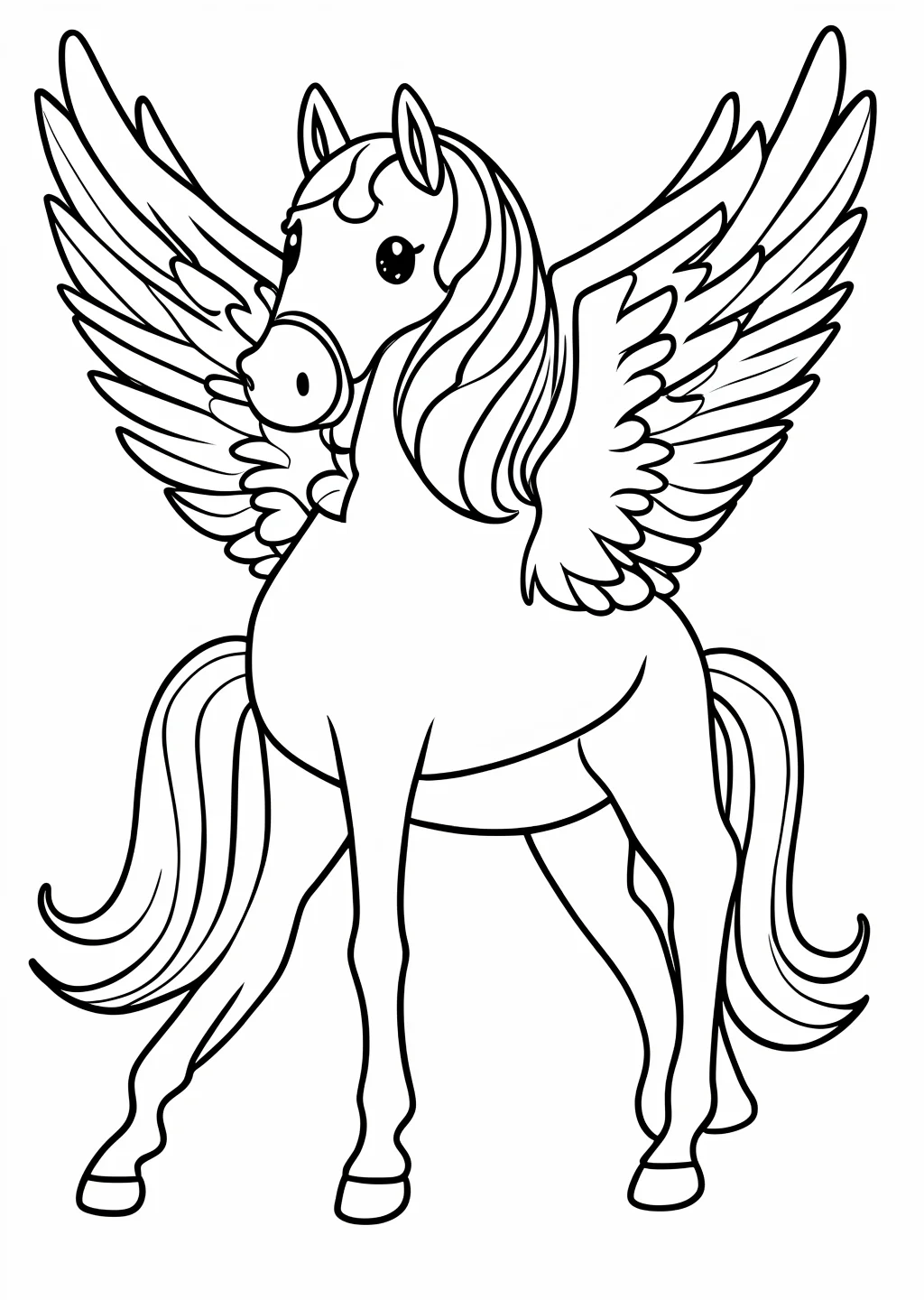 Pegasus Ausmalbild