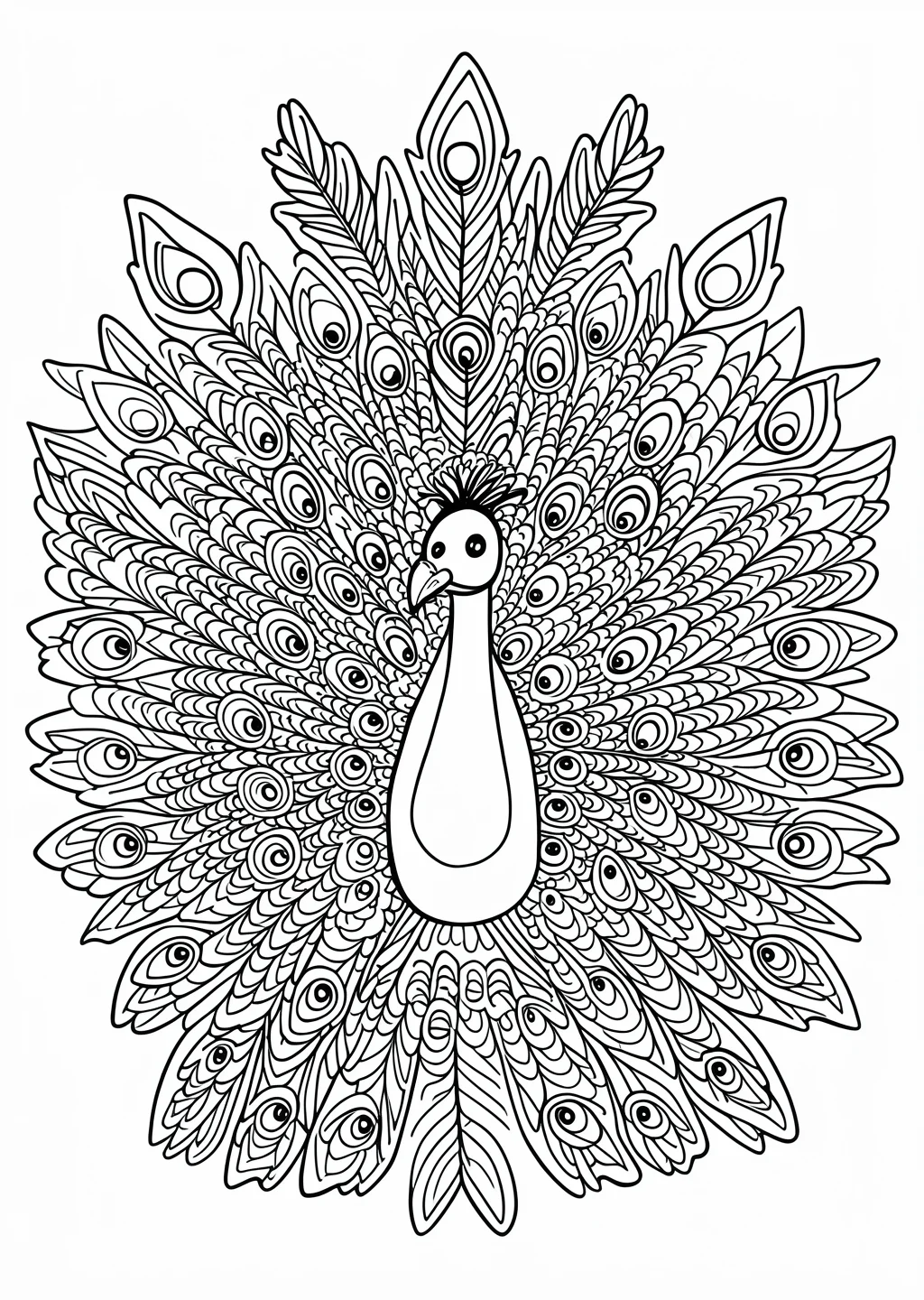 Pfau Ausmalbild – Ausmalbild Vorlage