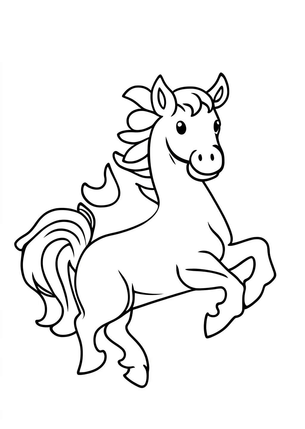 Springendes Pferd Ausmalbild