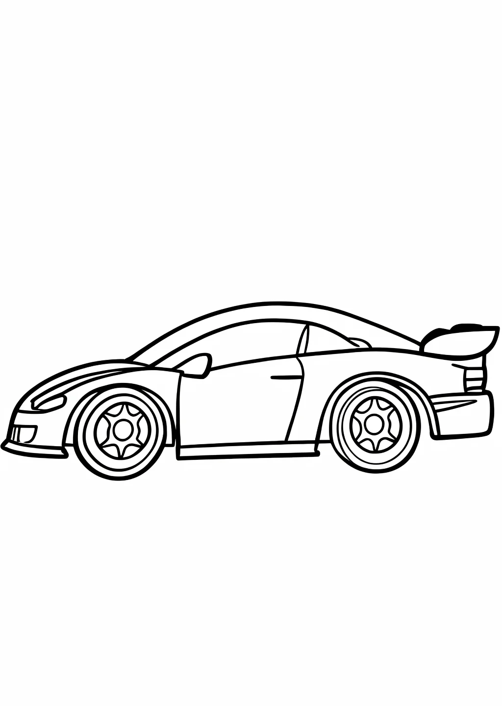 Rennauto Ausmalbild
