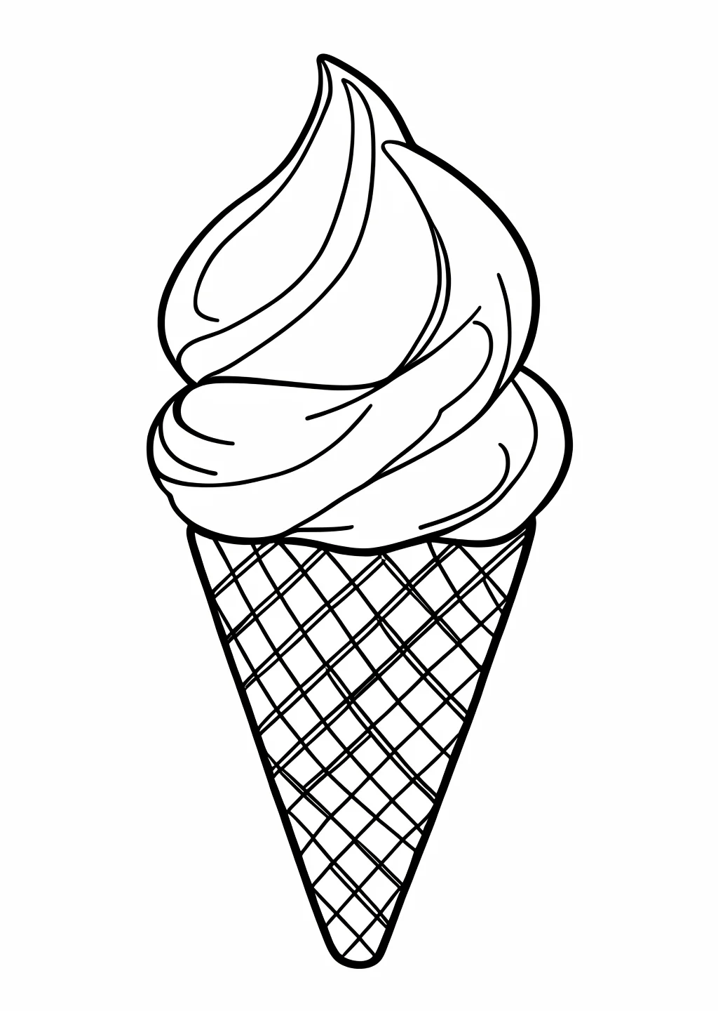 Eiscreme Ausmalbild – Ausmalbild Vorlage