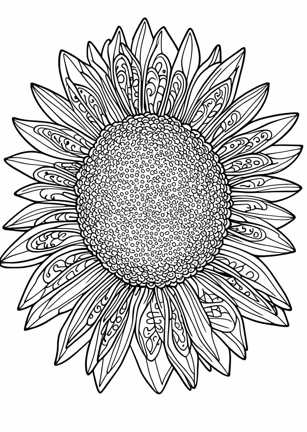 Sonnenblume Ausmalbild