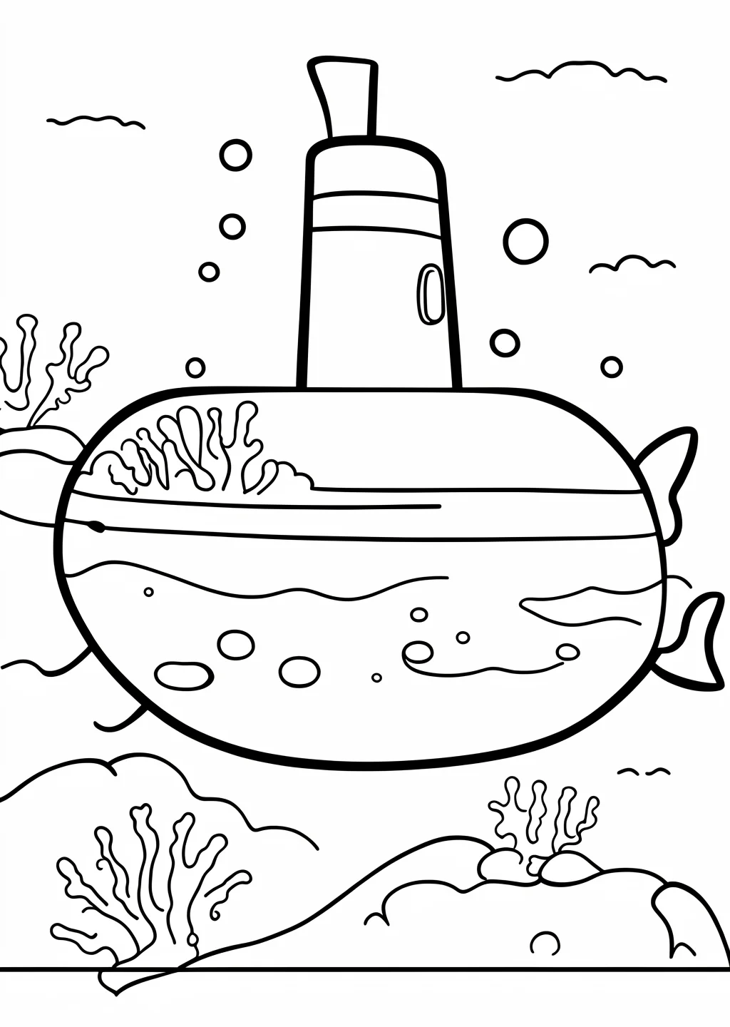 U-Boot Ausmalbild