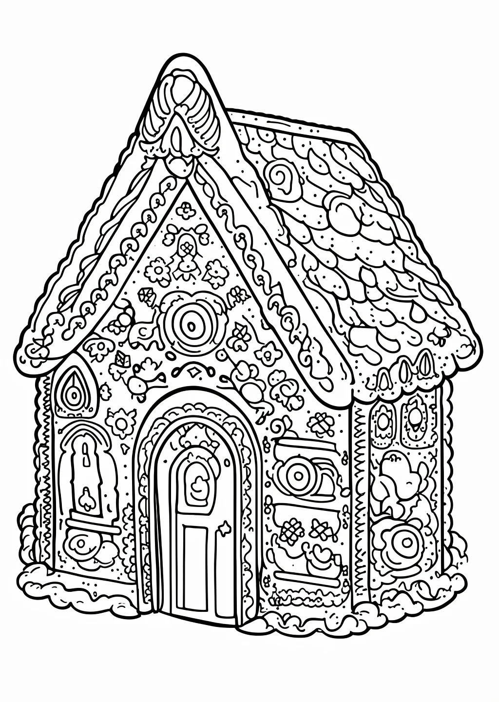 Lebkuchenhaus Ausmalbild