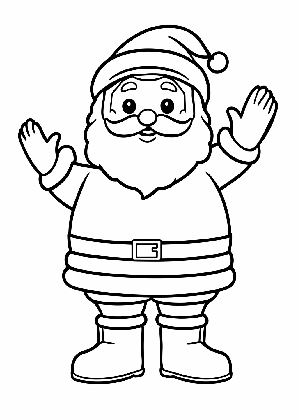 Weihnachtsmann Ausmalbild