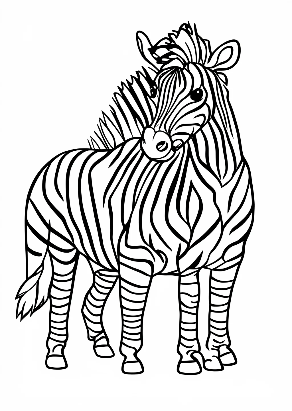 Zebra Ausmalbild