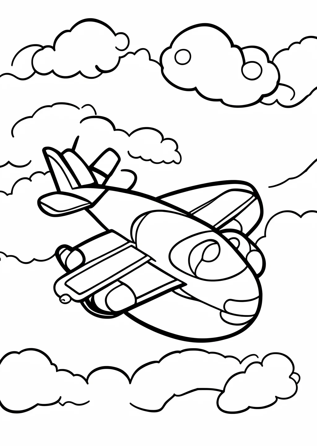 Flugzeug Ausmalbild – Ausmalbild Vorlage