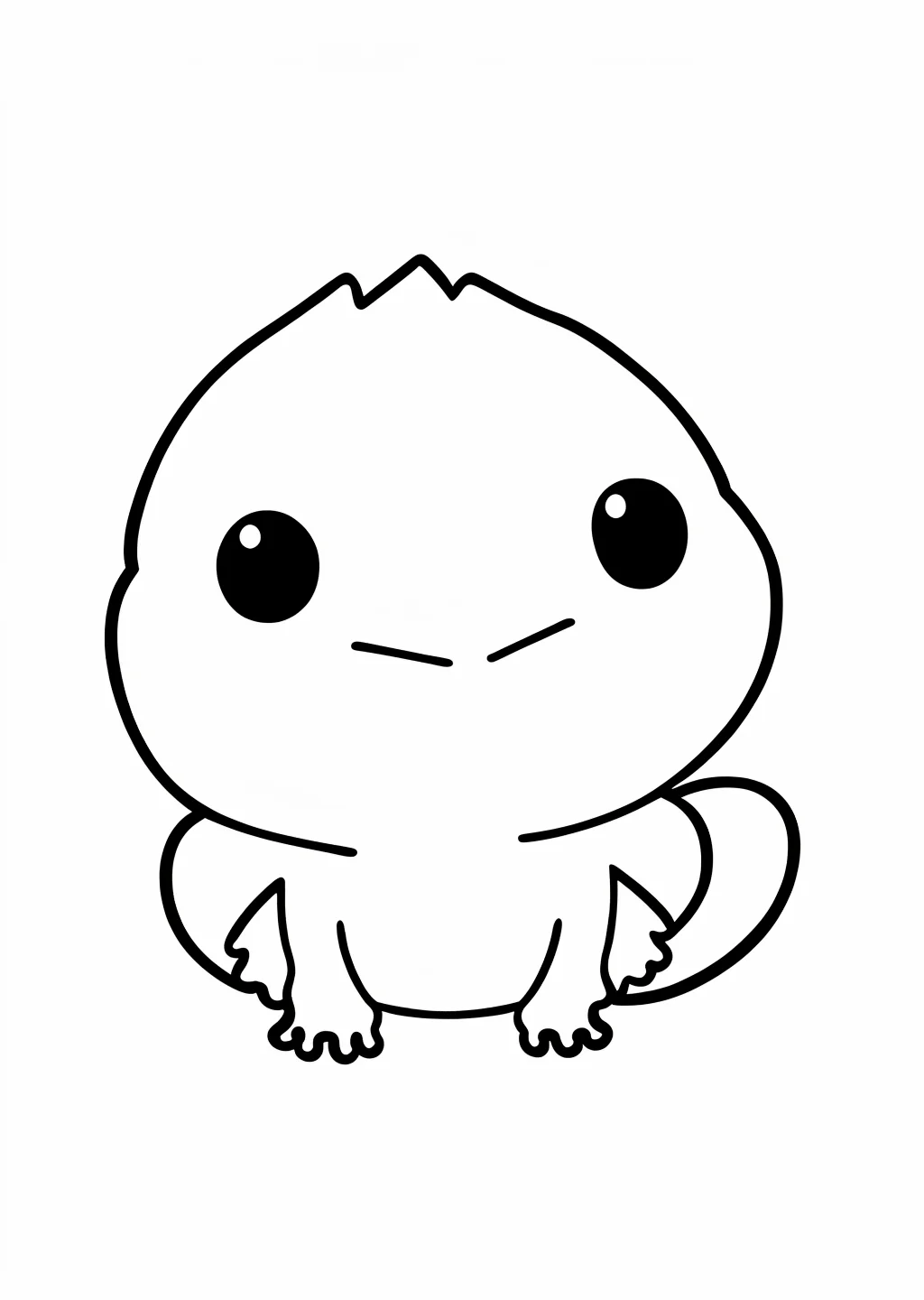 Kawaii Axolotl Ausmalbild